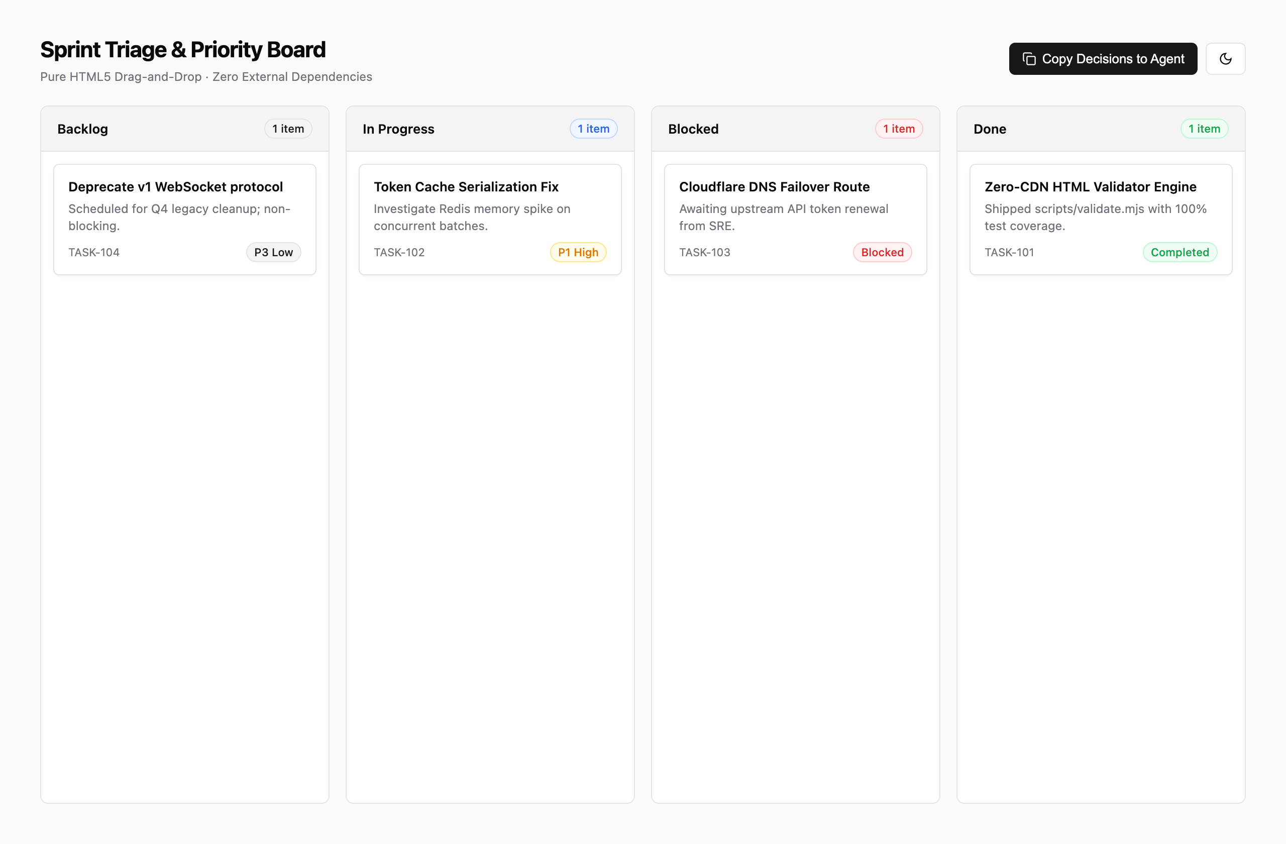 Kanban Archetype Preview