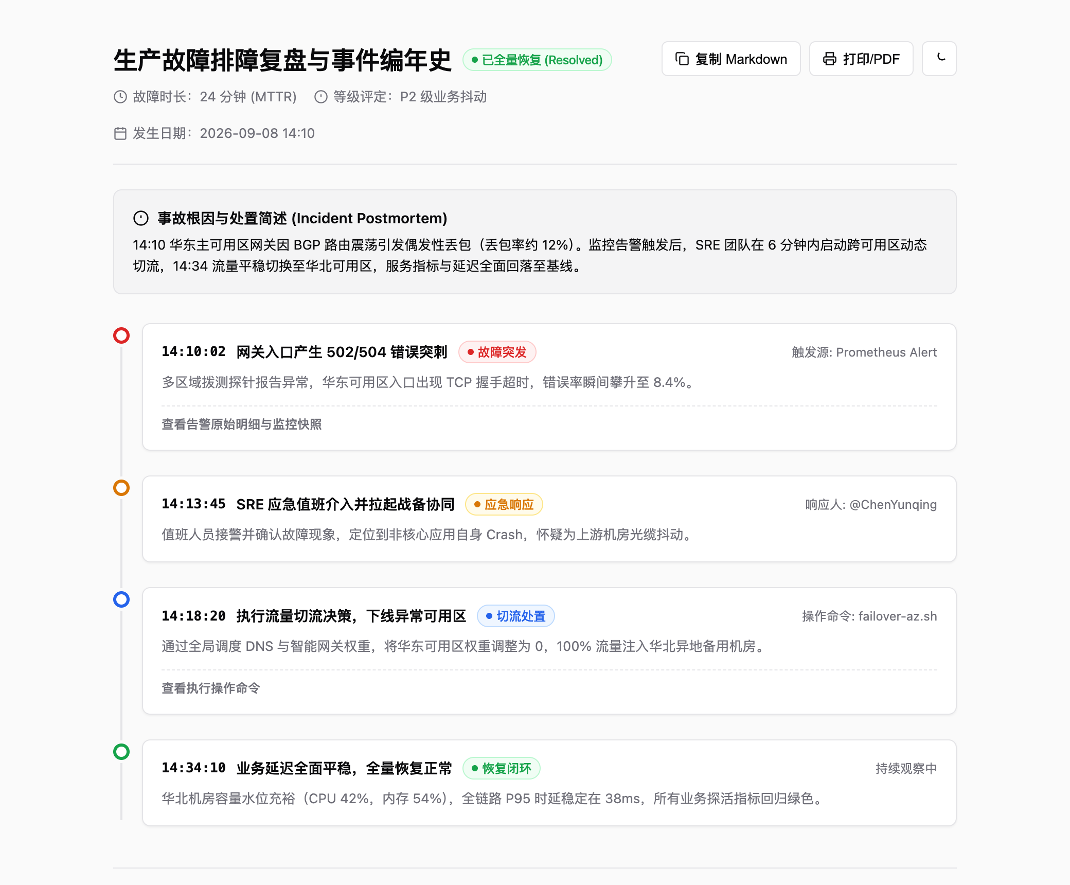 中文时间轴母版预览